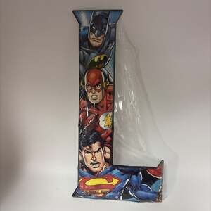 SUPERHERO Marvel DC Comics A B C Avengers Guardians + Metal LETTER Sign “L”